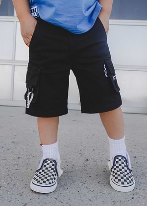 Black Cargo Shorts