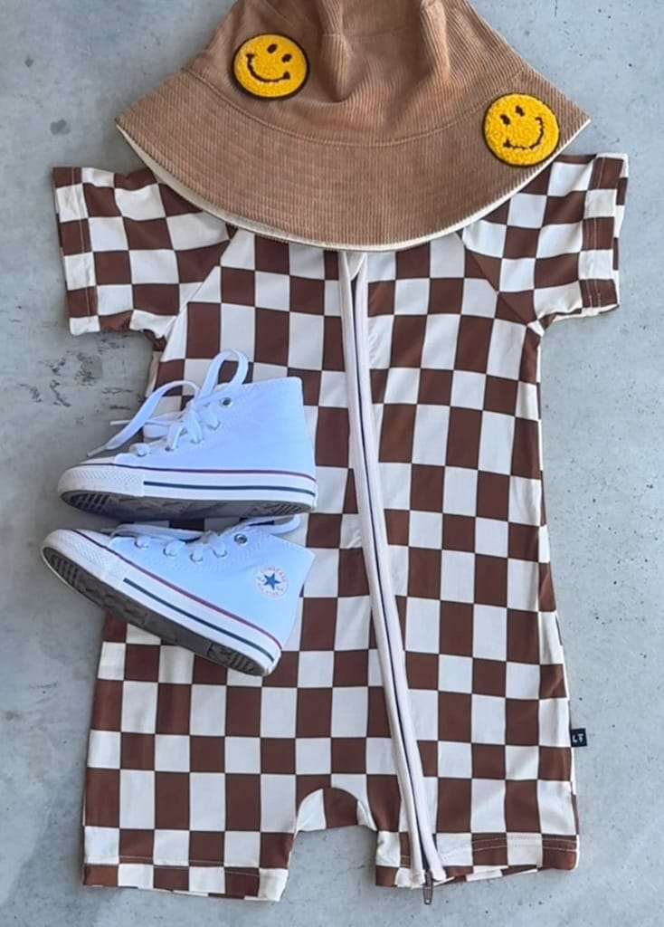 Checker Shorties Brown
