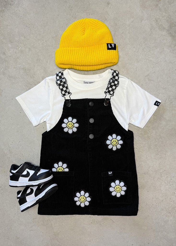 Little Bloomer Black Corduroy Dress