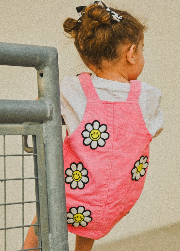 Little Bloomer Pink Corduroy Dress