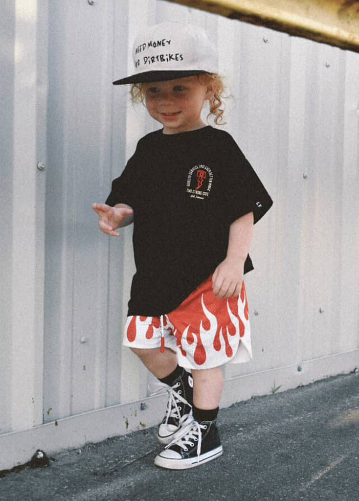 Heater Flame Shorts Red