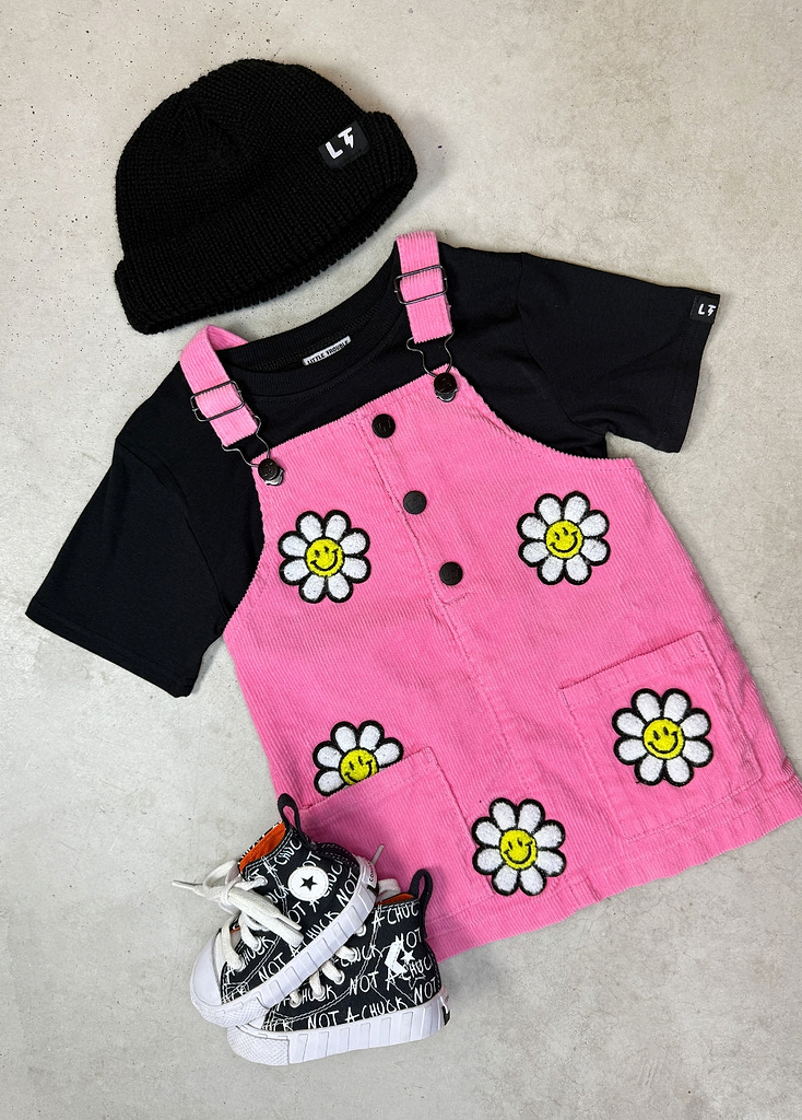 Little Bloomer Pink Corduroy Dress