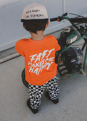 Fast Makes Me Happy T-shirt Orange
