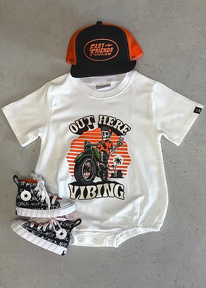 Out Here Vibing Baby Romper