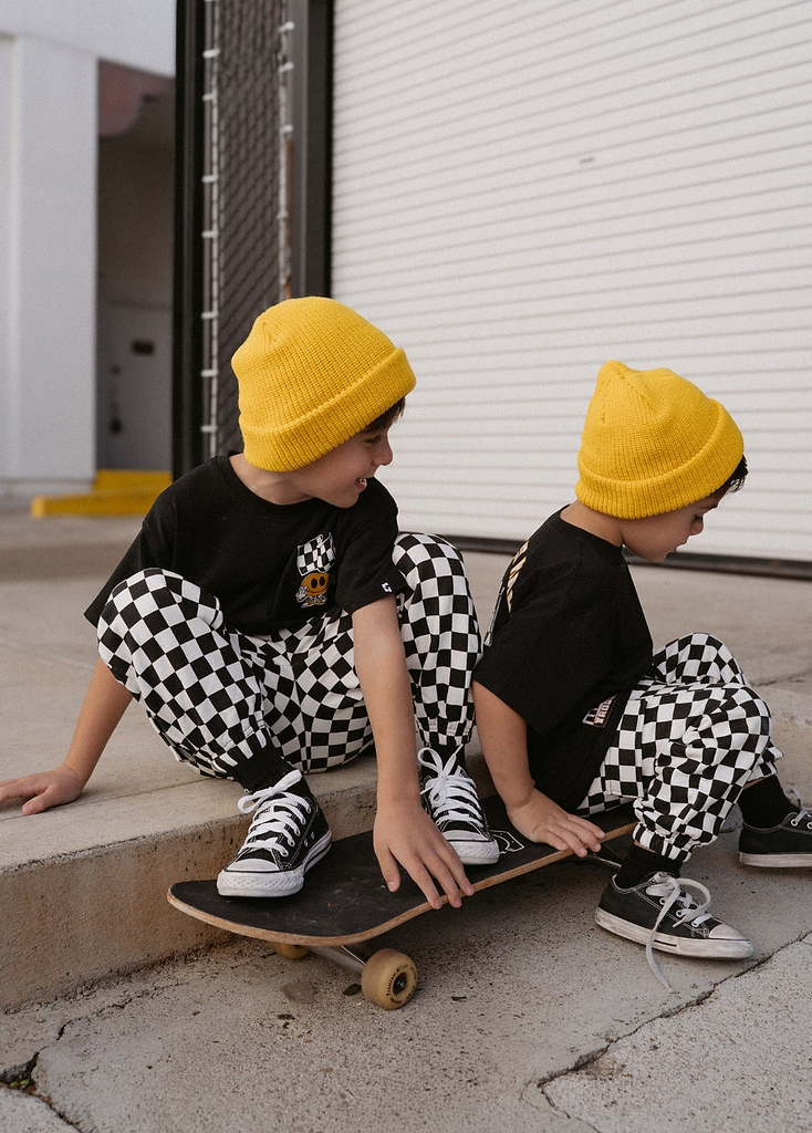 Checkered Cargo Sweatpants