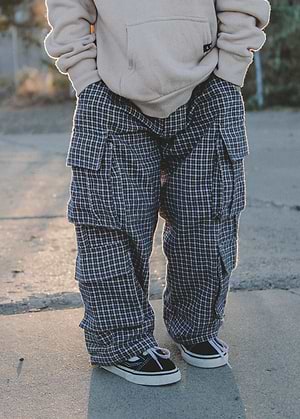 Plaid Flannel Cozy Cargos