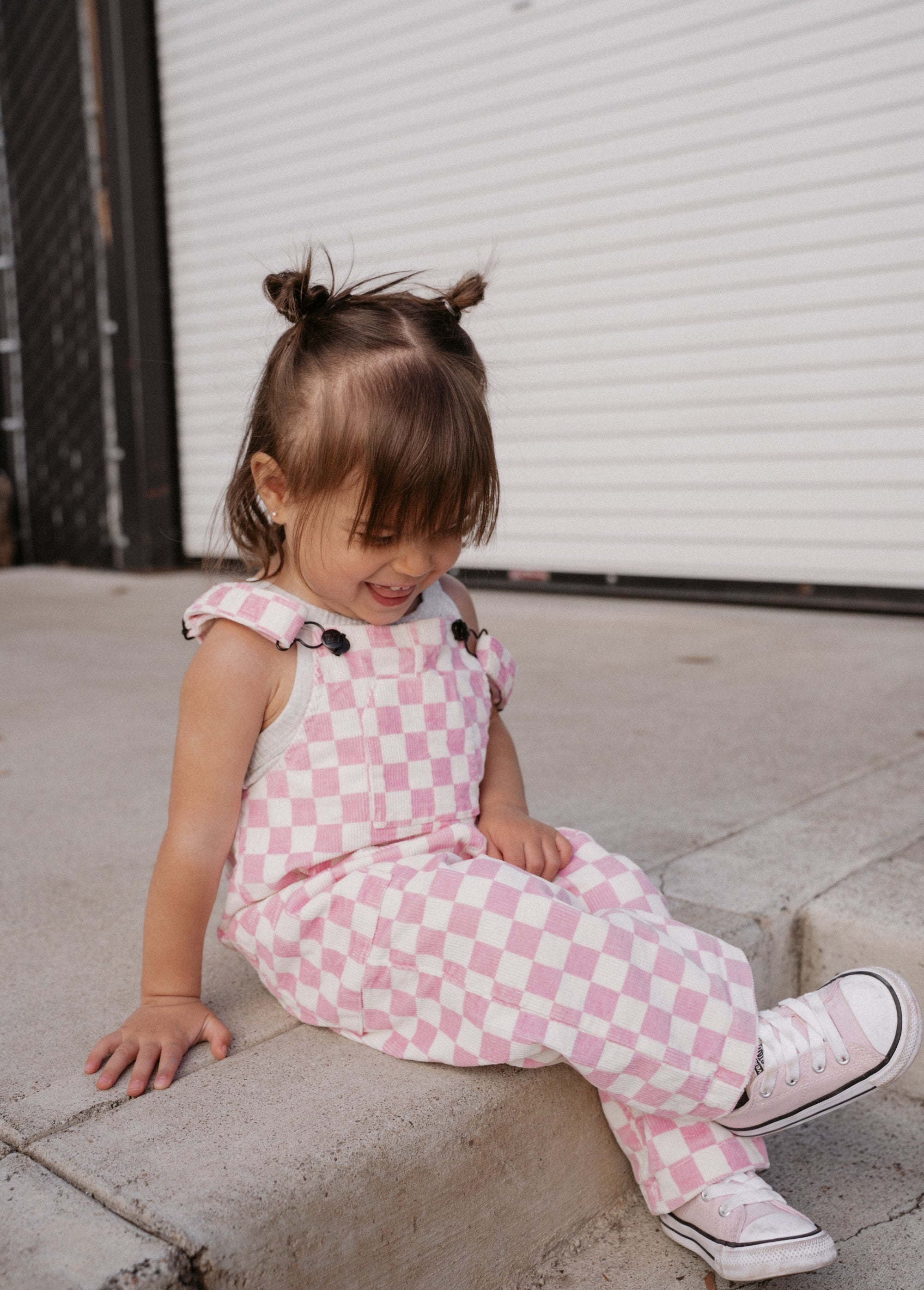 pink dress overalls Pink Checker Overalls | 12-18m