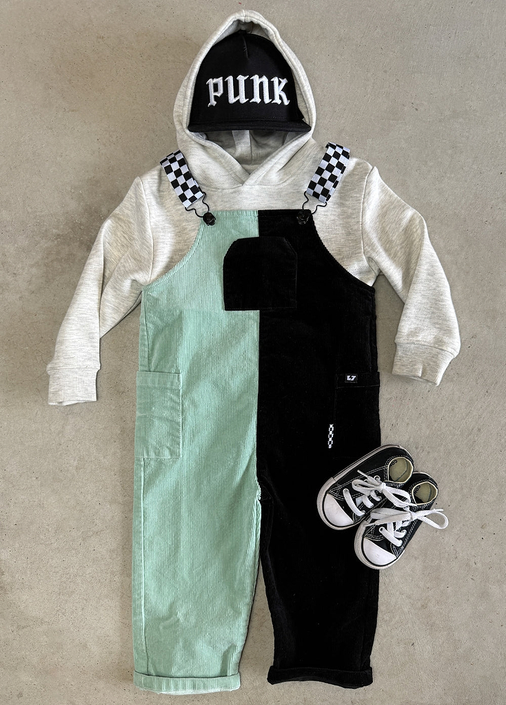 Colorblock Mint Overalls