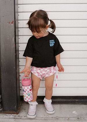 Pink Checkered Girls Mesh Shorts