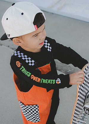 Colorblock Orange Overalls