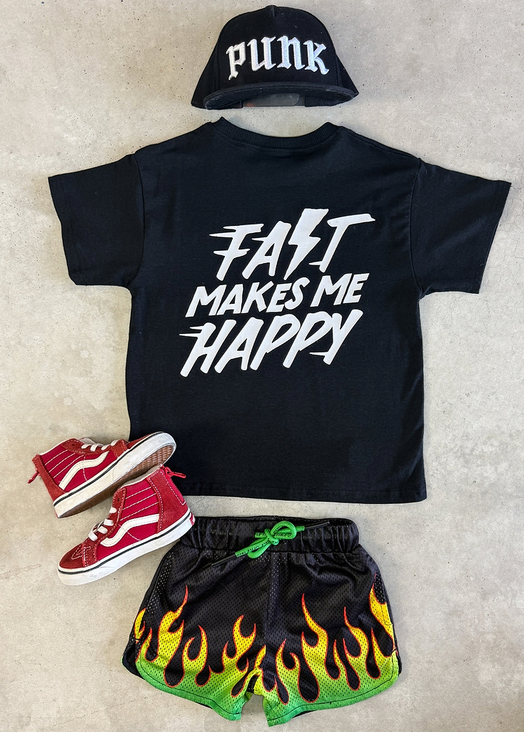 Fast Makes Me Happy T-Shirt Black