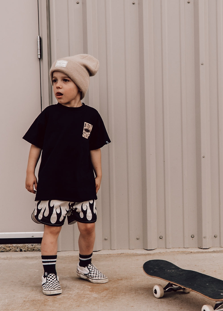 Heater Flame Shorts Cream