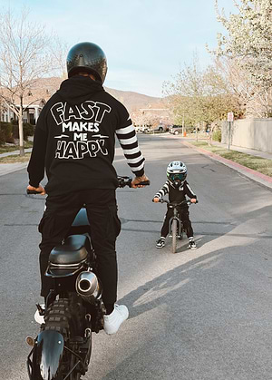 Adult Fast Makes Me Happy Hoodie Black