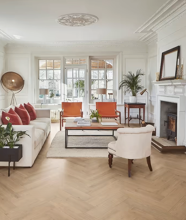 Burely Minerale Herringbone Click LVT stocked by Hyperion Tiles