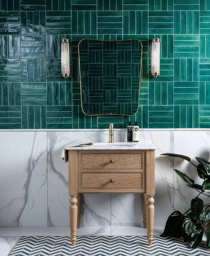 New Foundry Novo Porcelain Turquoise wall tiles stocked by Hyperion Tiles