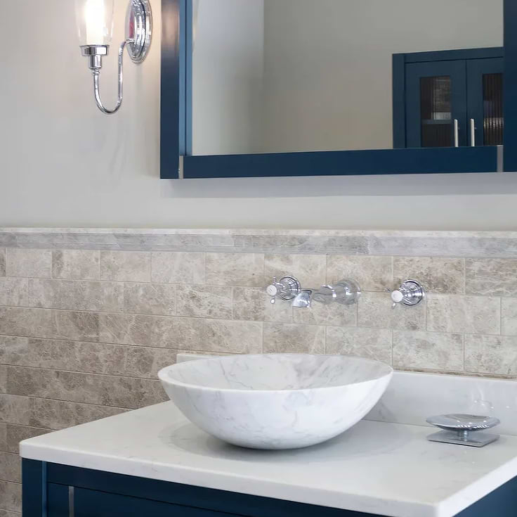 Real marble Westhampton Pencil Honed tiles stocked by Hyperion Tiles