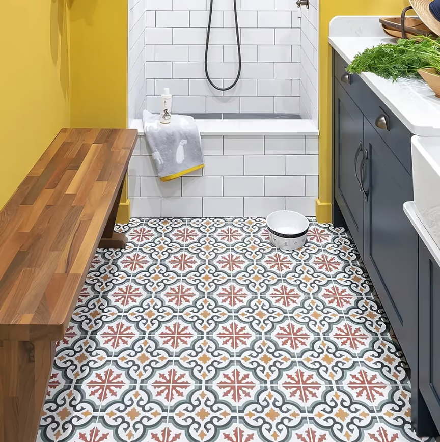 Quintessential Porcelain Salisbury tiles in dog shower room and stocked by Hyperion Tiles