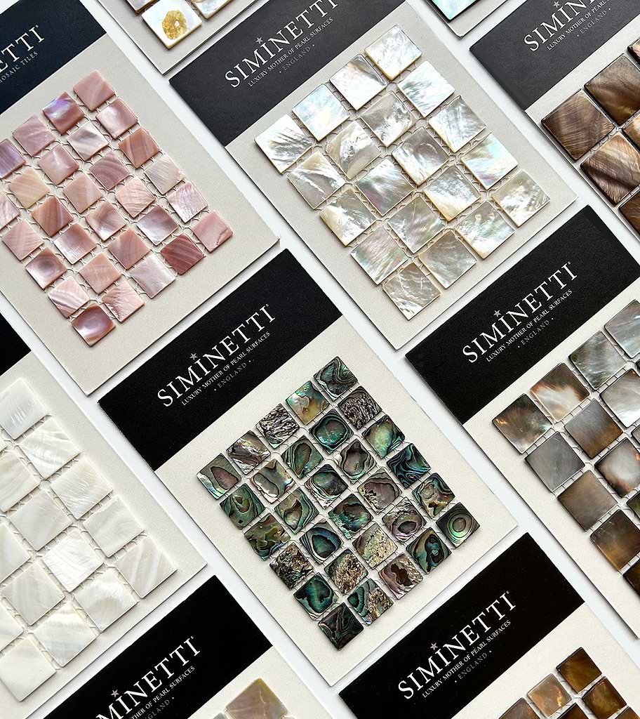 Mother-of-pearl mosaic wall tiles and floor tiles stocked by Hyperion Tiles