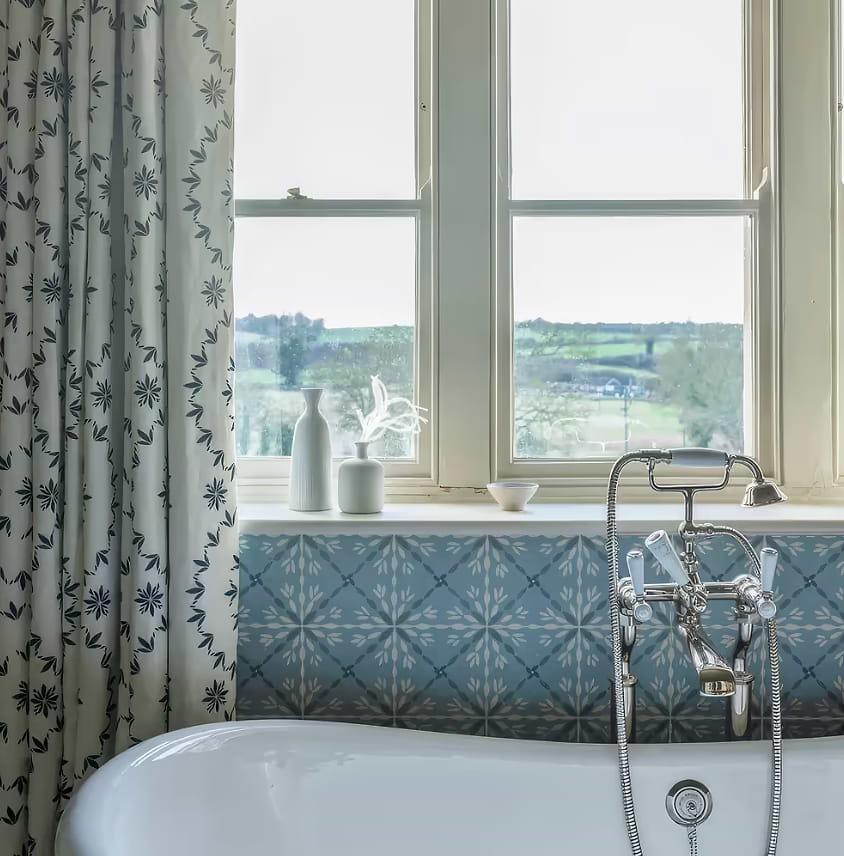 New bathroom wall tile collection Adventuras Porto Blue Porcelain stocked by Hyperion Tiles