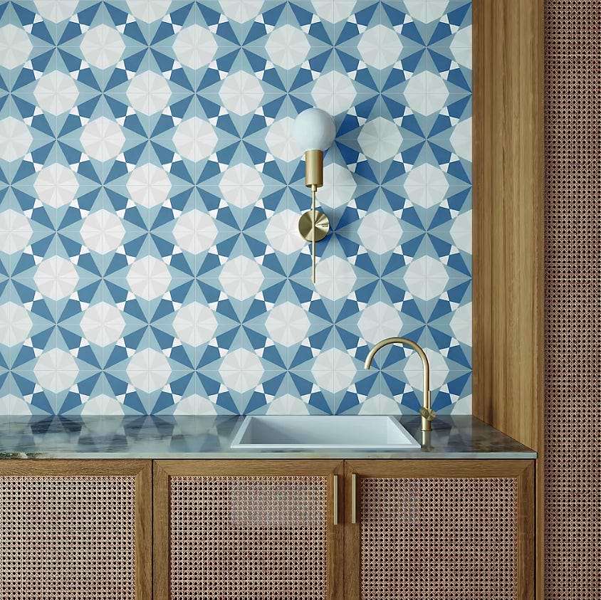Altea Blue Porcelain wall and floor bathroom tiles stocked by Hyperion Tiles