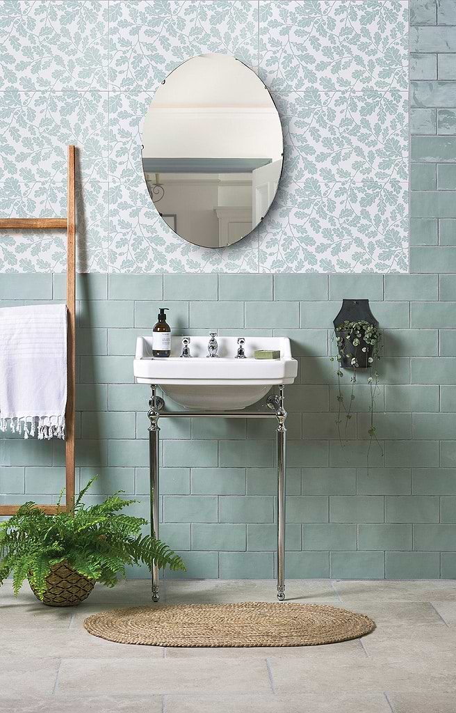 Ca' Pietra Shoreline Ceramic Sea Kale Tiles for cloakrooms stocked by Hyperion Tiles