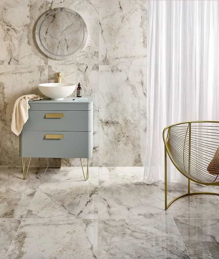 Bathroom tiles Portare Illusion Shangri La Porcelain polished wall and floor tiles stocked by Hyperion Tiles