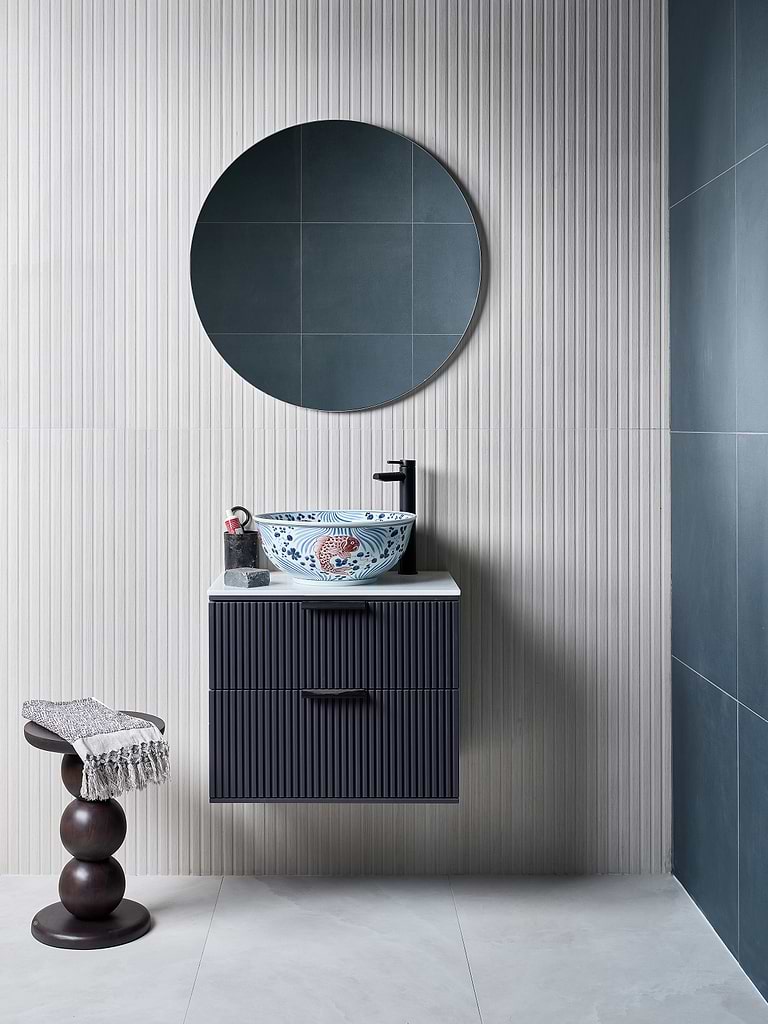 Tile design which looks like wood Kinfolk Porcelain White stocked by Hyperion Tiles