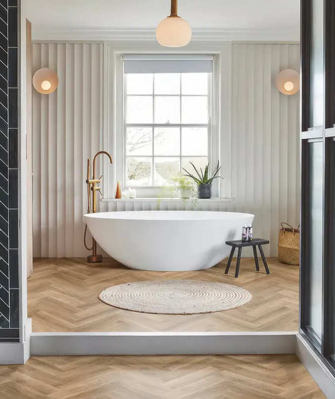 Burley Mineral herringbone flooring click LVT stocked by Hyperion Tiles