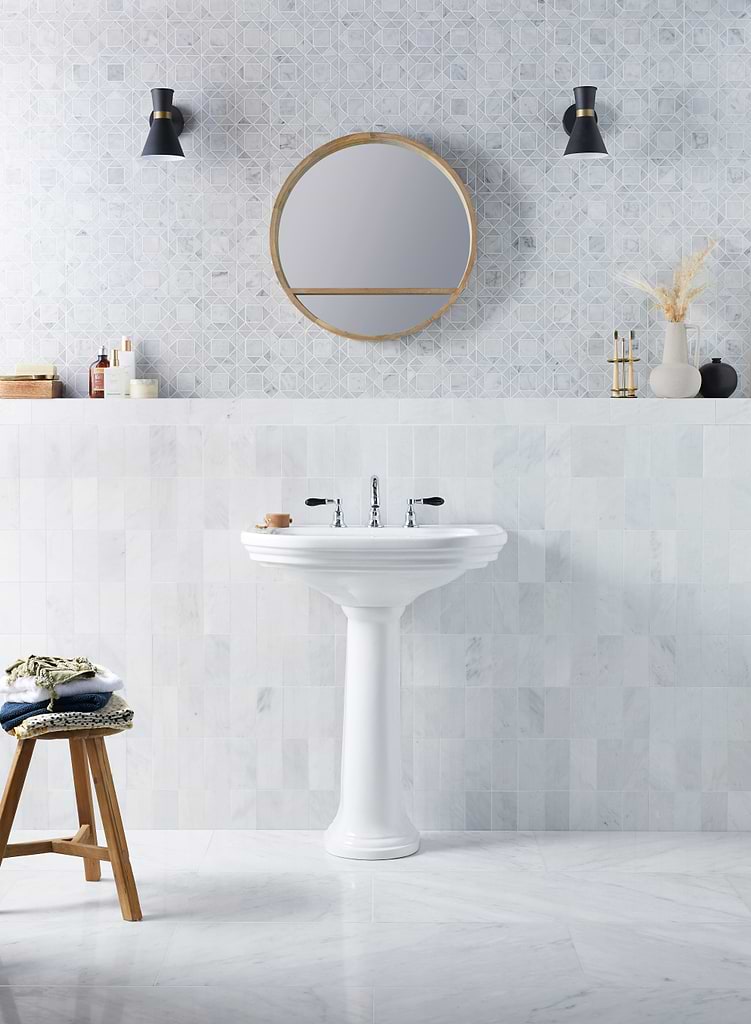 Flooring with marble - Carrara white floor tiles stocked by Hyperion Tiles