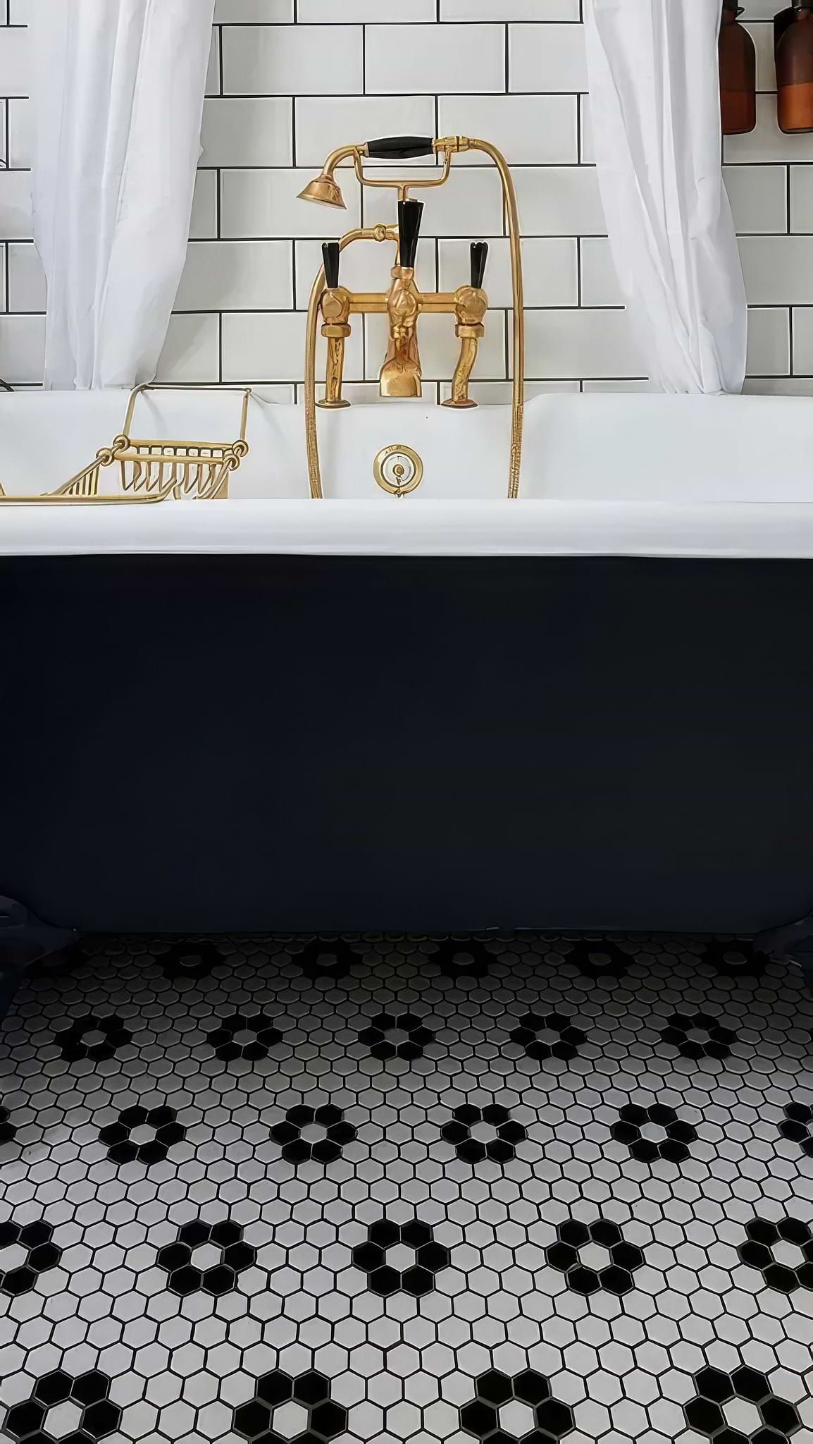 Mono Hex porcelain Daisy Mosaic tiles stocked by Hyperion Tiles