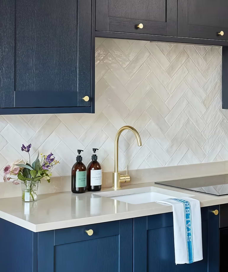 Oasis ceramic white wall tile design stocked by Hyperion Tiles