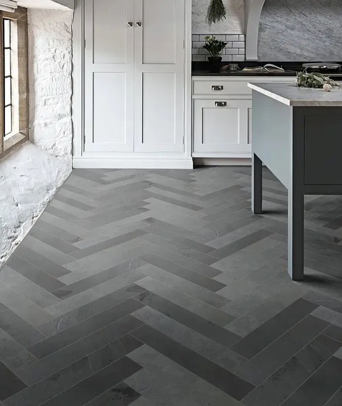 Metropolitan Slate Parquet Riven Finish tiles stocked by Hyperion Tiles