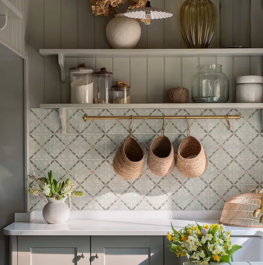 Adventuras Porto Olive Porcelain kitchen wall tiles stocked by Hyperion Tiles