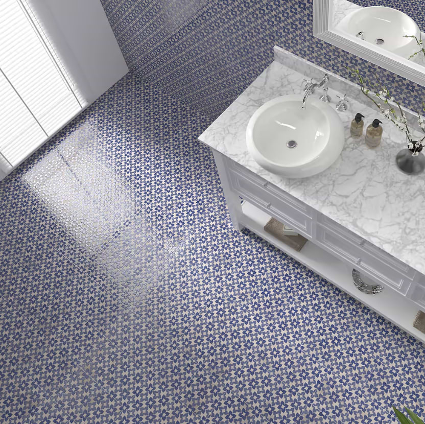 Alma Blue durable porcelain tiles stocked by Hyperion Tiles