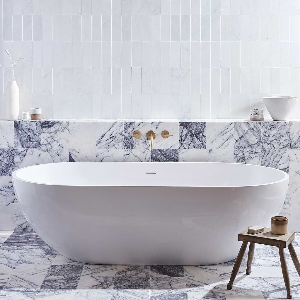 Bert & May Lilac Veined Marble Tiles stocked by Hyperion Tiles