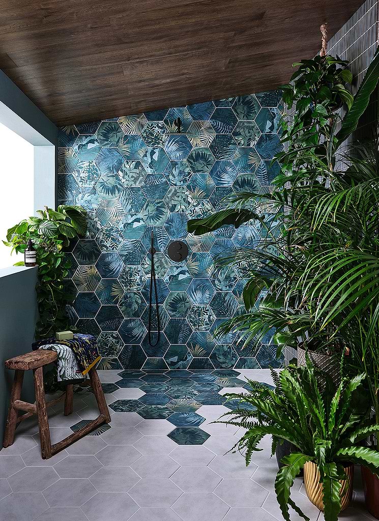 Ca' Pietra Clarissa Hulse Porcelain Jungle Hex  stoked by Hyperion Tiles
