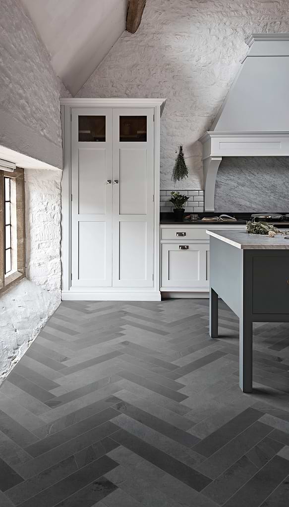 Natural stone tiles designed by Ca' Pietra Metropolitan Slate Parquet Riven Finish Tiles stocked by Hyperion Tiles