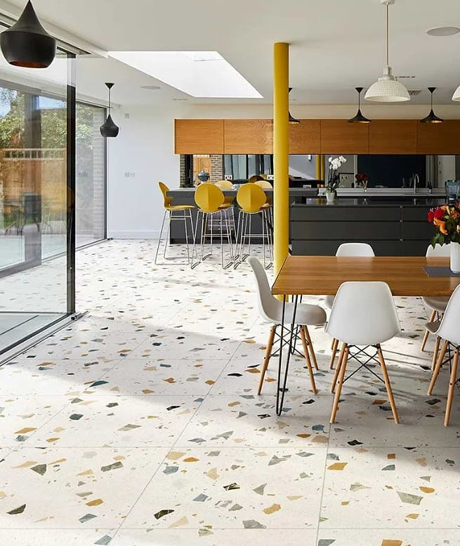 Ca' Pietra Piazza Porcelain Tiles Geo Pearl - stocked by Hyperion Tiles