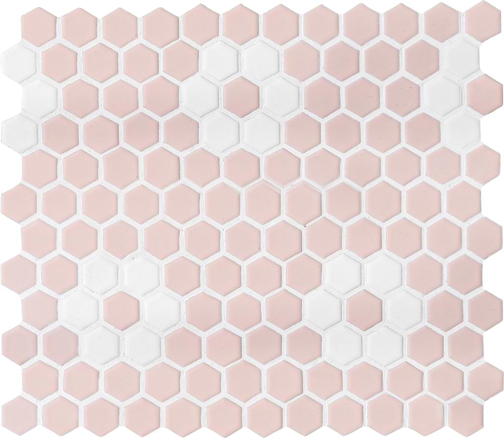 Mono Hex Porcelain Daisy Pink Tiles stocked by Hyperion Tiles