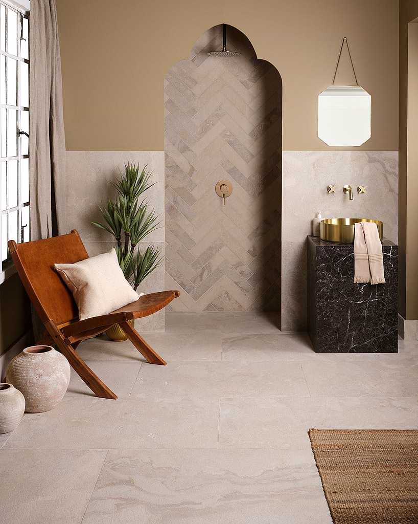 Ca' Pietra Enki Limestone Velvet Finish Tiles stocked by Hyperion Tiles