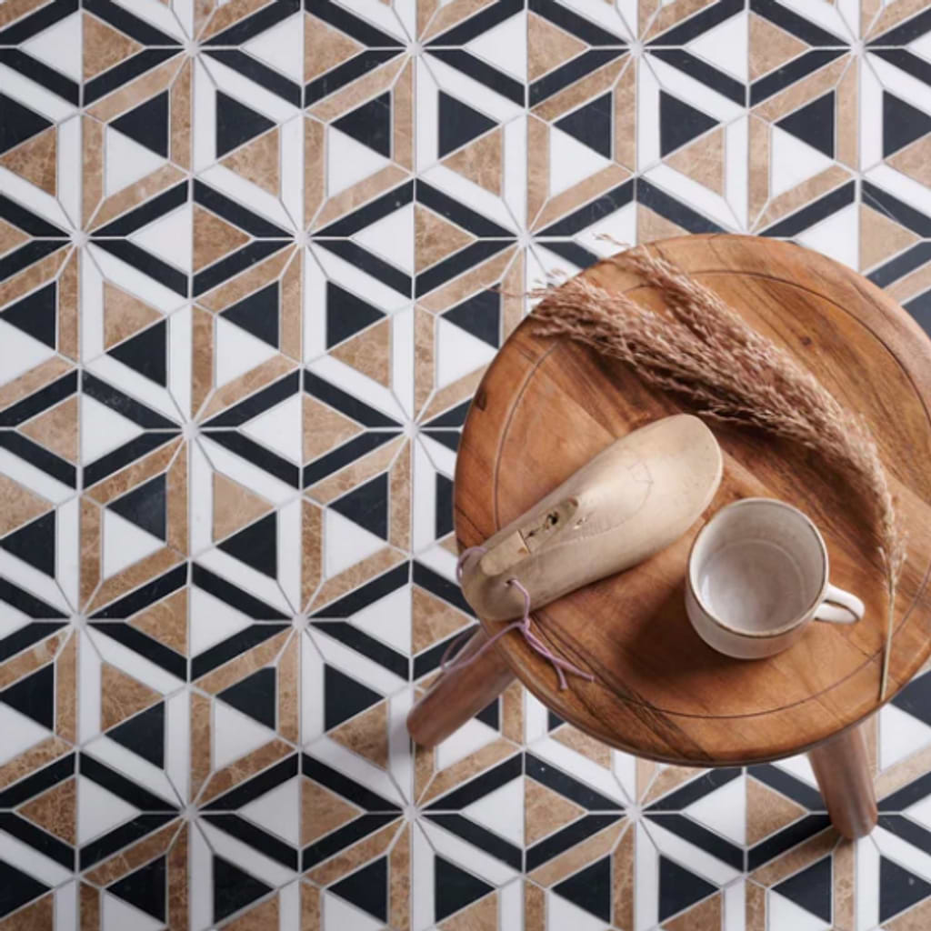 London Marble Mosaic tiles by Ca' Pietra for Hyperion Tiles