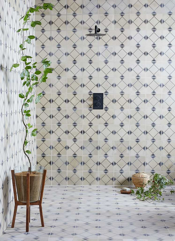 Bert & May Manarola Tile in wet room stocked by Hyperion Tiles