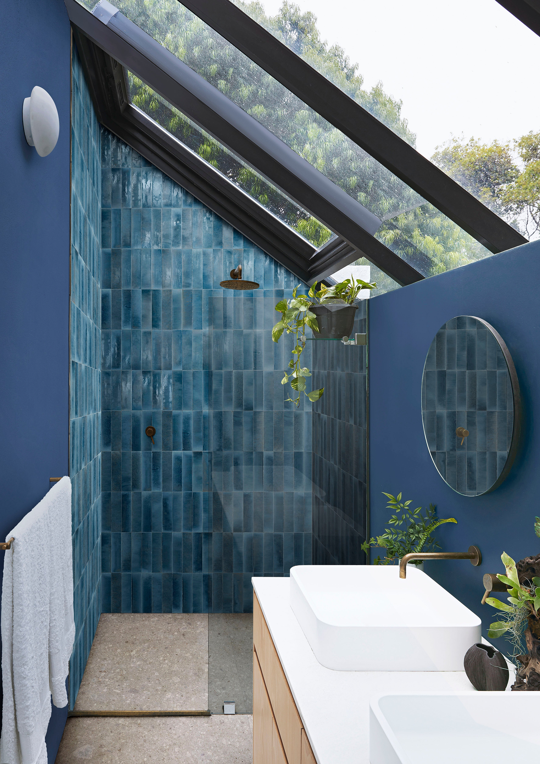 Cheap tiles filled with style Luminous Lume Blu China bathroom tiles stocked by Hyperion Tiles