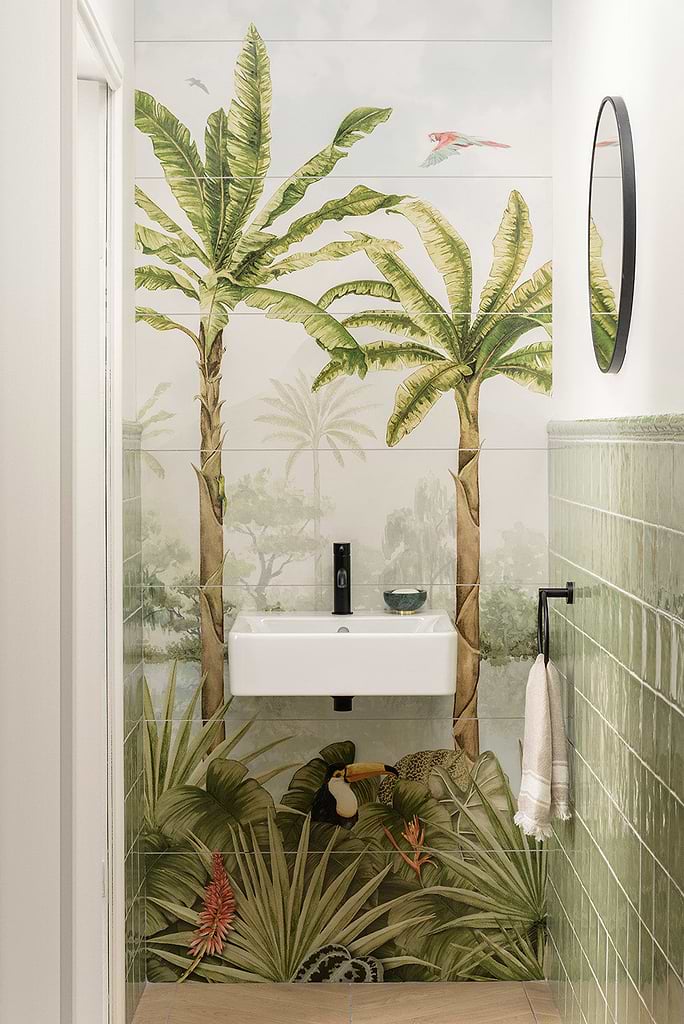 A vibrant and bold colour palette - Original Style Tropical Oasis Panel A - stocked by Hyperion Tiles