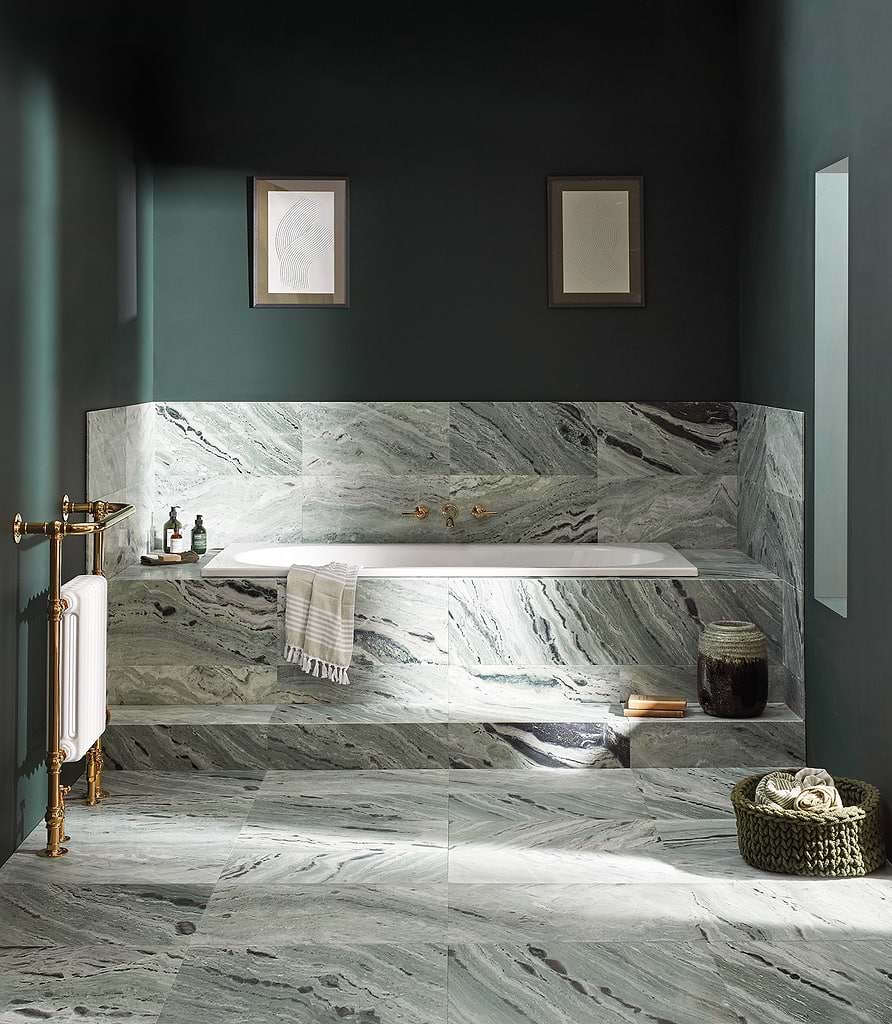 Seaspray Green real marble tiles for walls and floors stocked by Hyperion Tiles