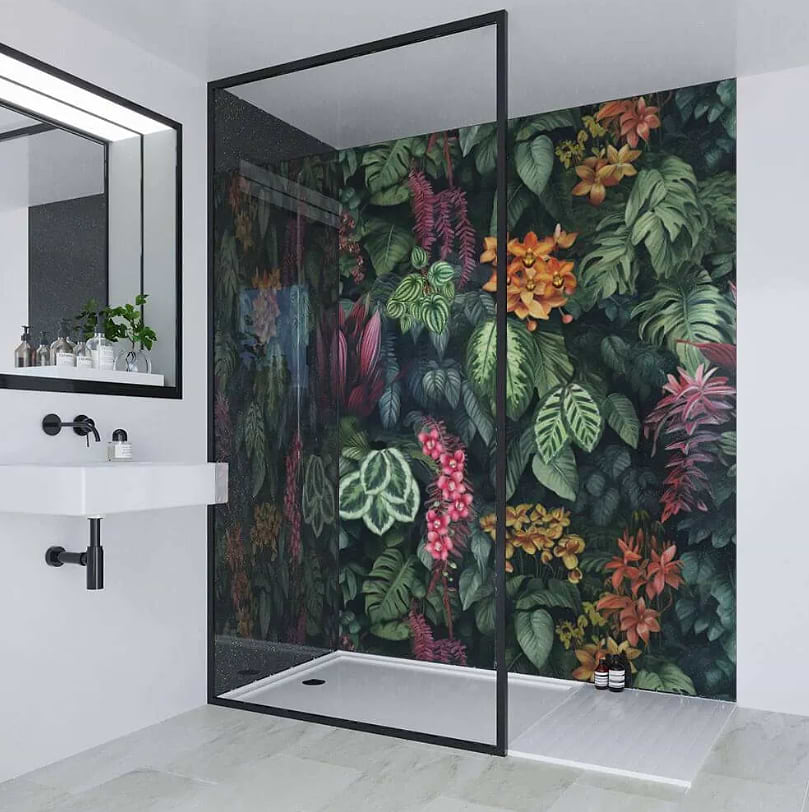 Shower Panel Botanical Plant Wall stocked by Hyperion Tiles