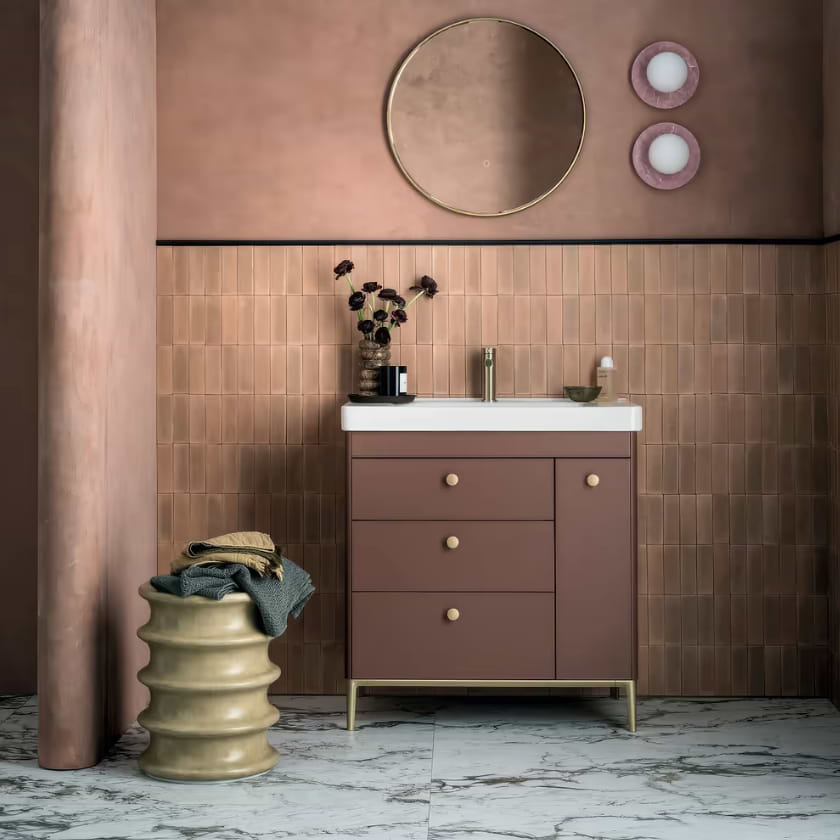 Elegant marble-effect tiles Volterra Tortona Matt 60 x 120cm floor tiles stocked by Hyperion Tiles