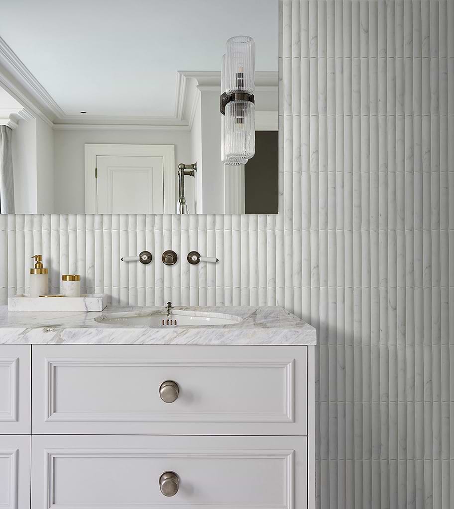 Ca' Pietra Zen Marble Honed Finish Reed Tiles stocked by Hyperion Tiles