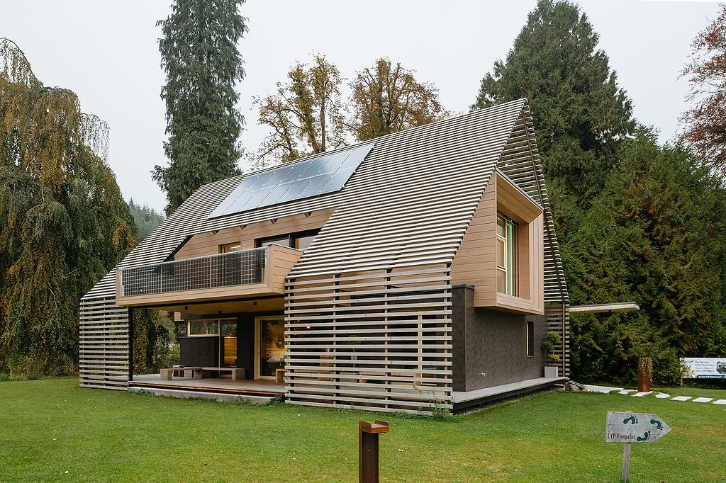 Heating comes within part of an energy management system in this Passive House