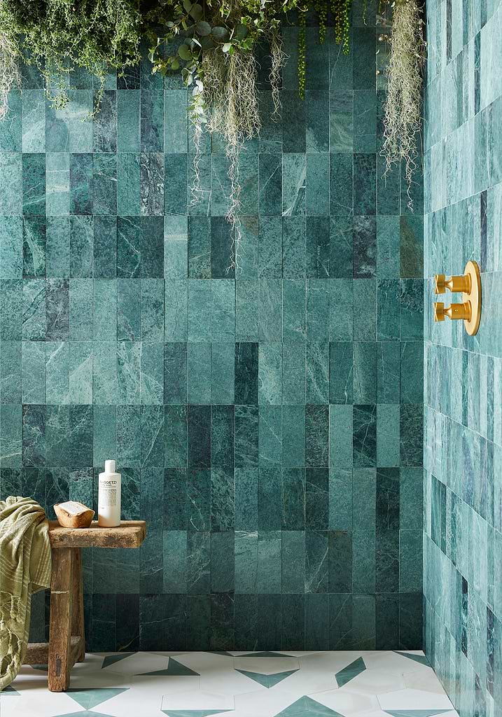 Fennel Green Marble tiles by Bert & May stocked by Hyperion Tiles